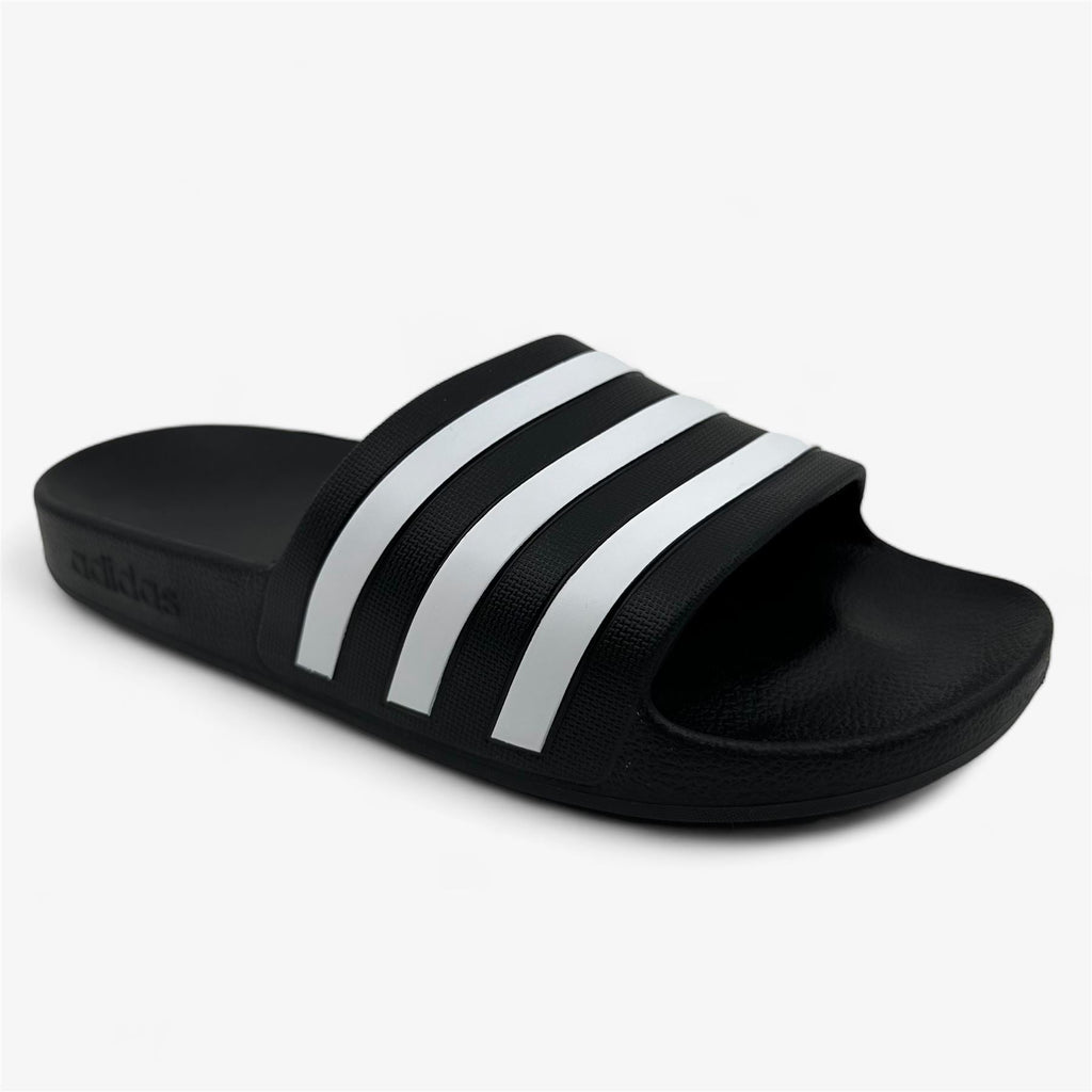 Adidas Adilette Aqua Black White Womens Athletic Slip-On (F35543)