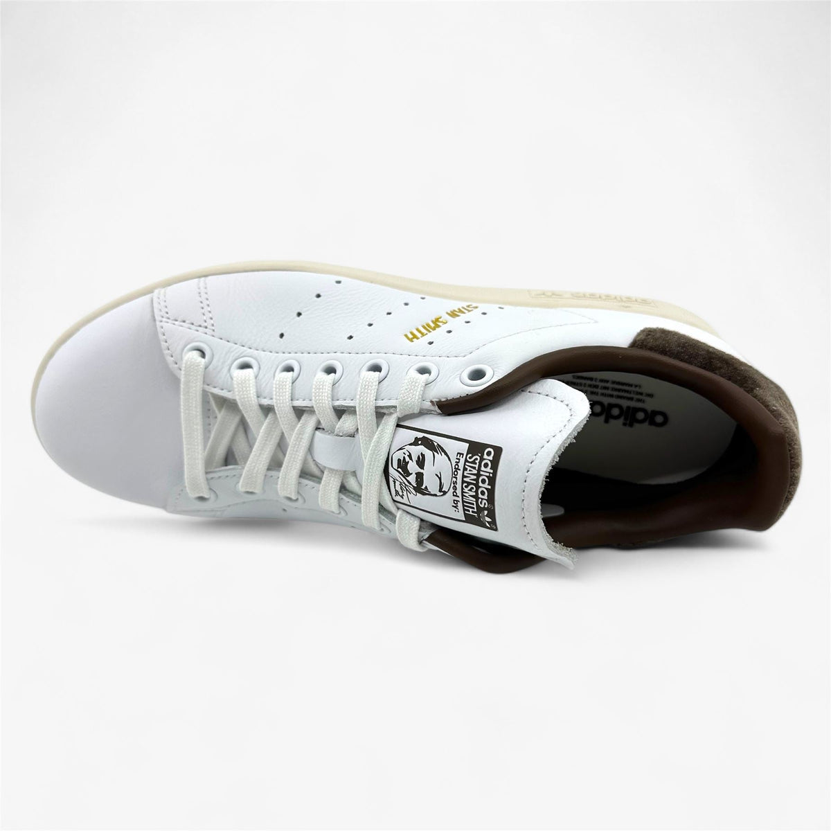 Adidas Stan Smith Cloud White Gold Brown Womens Athletic Sneaker (IF7003)