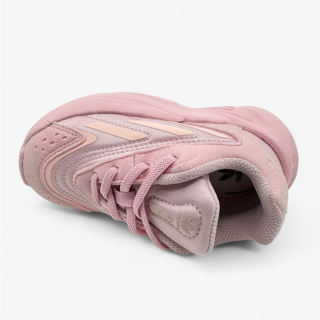 Adidas Ozelia EL Clear Pink Black Toddler Girls Athletic Sneaker (GW8131)