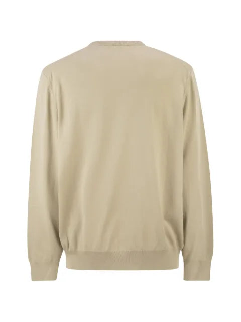 BOSS embroidered-logo crew neck sweater