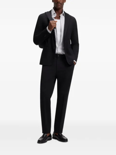 BOSS slim-fit blazer in cotton-blend jersey