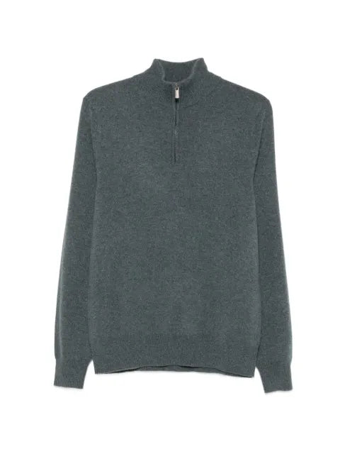 BOMPARD zip-neck cashmere knit