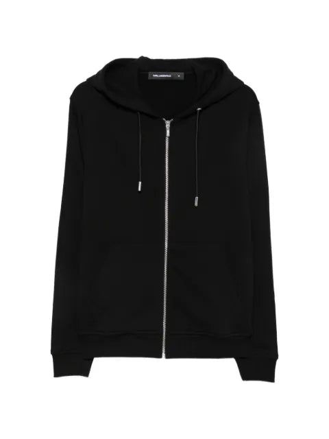 Karl Lagerfeld zip-up drawstring hoodie