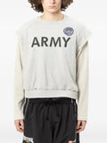 PROTOCOL INDEX layered-distressed sweatshirt