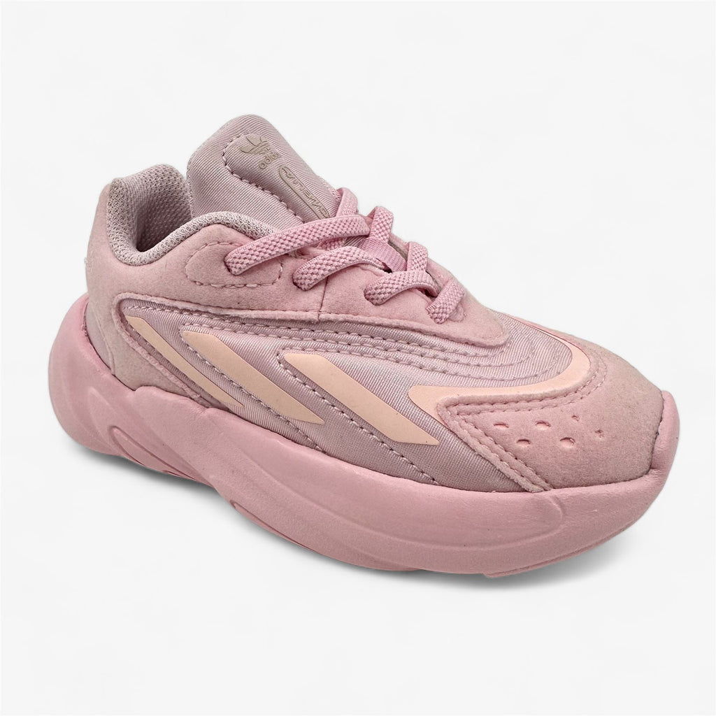 Adidas Ozelia EL Clear Pink Black Toddler Girls Athletic Sneaker (GW8131)