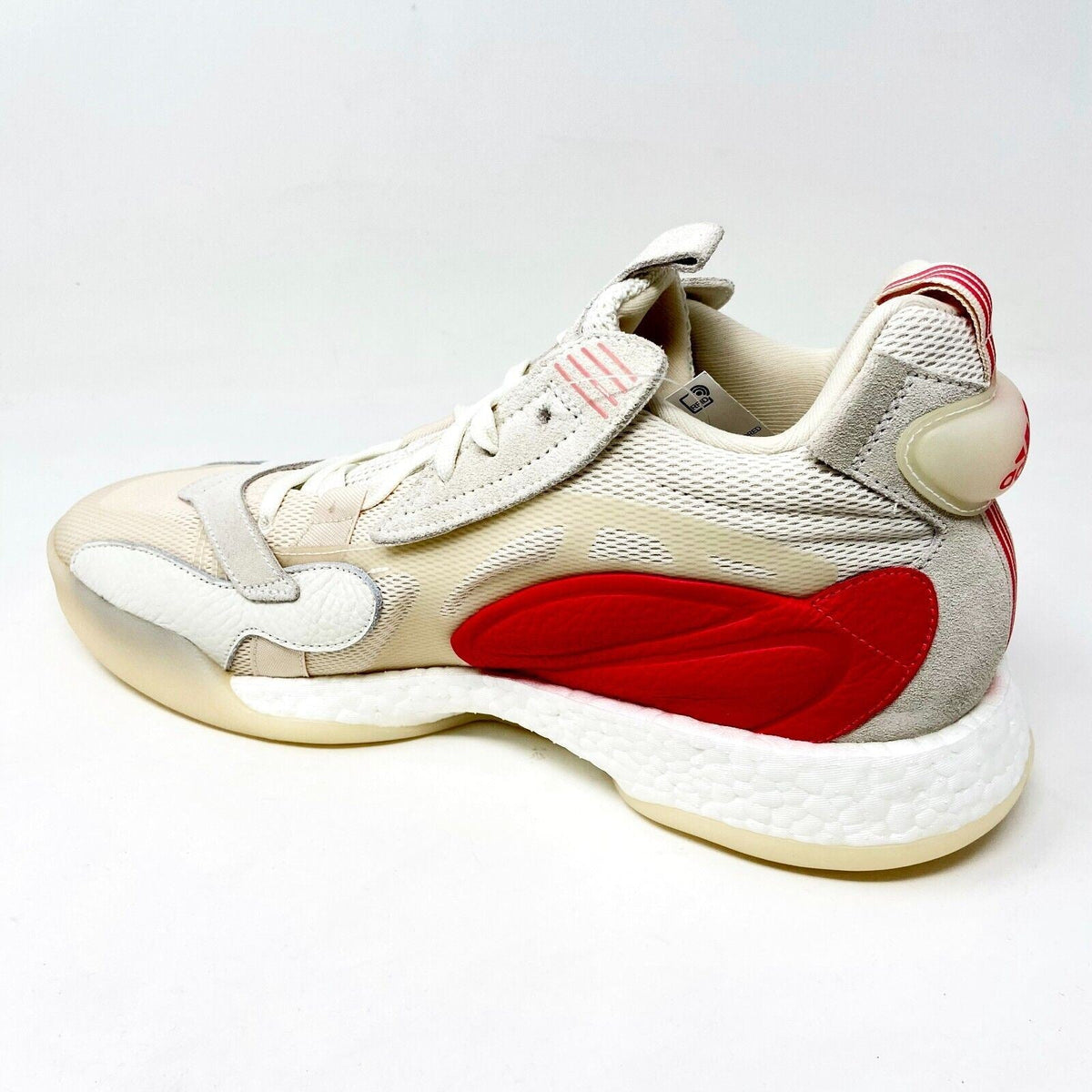 Adidas Kaizam ZoneBoost Off White Shock Red Mens Basketball Sneakers EG5888