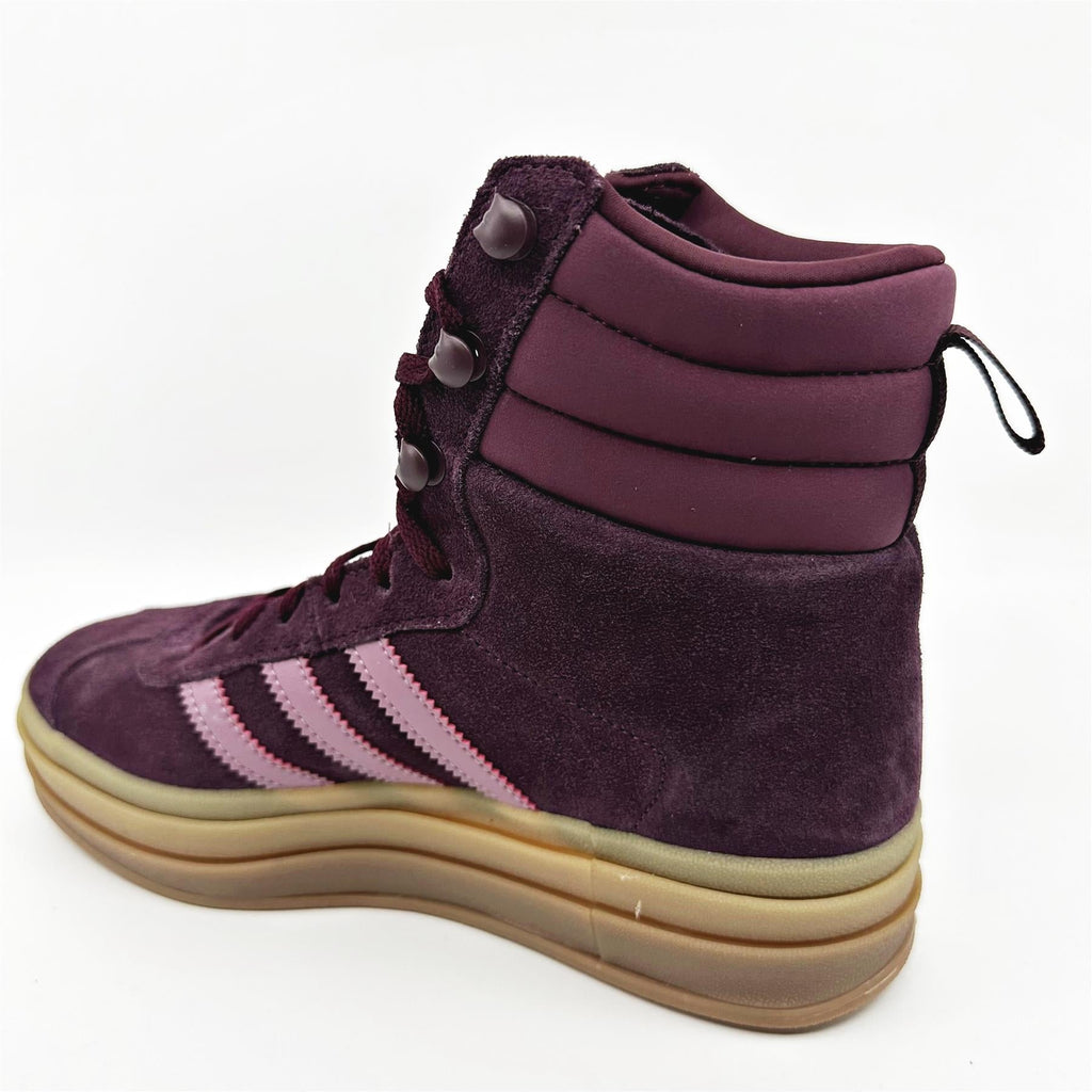 Adidas Gazelle Boot Maroon Wonder Orchid Gold Womens Athletic Sneakers (ID6882)
