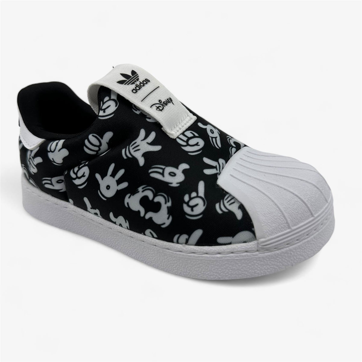 Adidas Superstar 360 Black White Baby Toddler Athletic Disney Sneaker (GX1873)