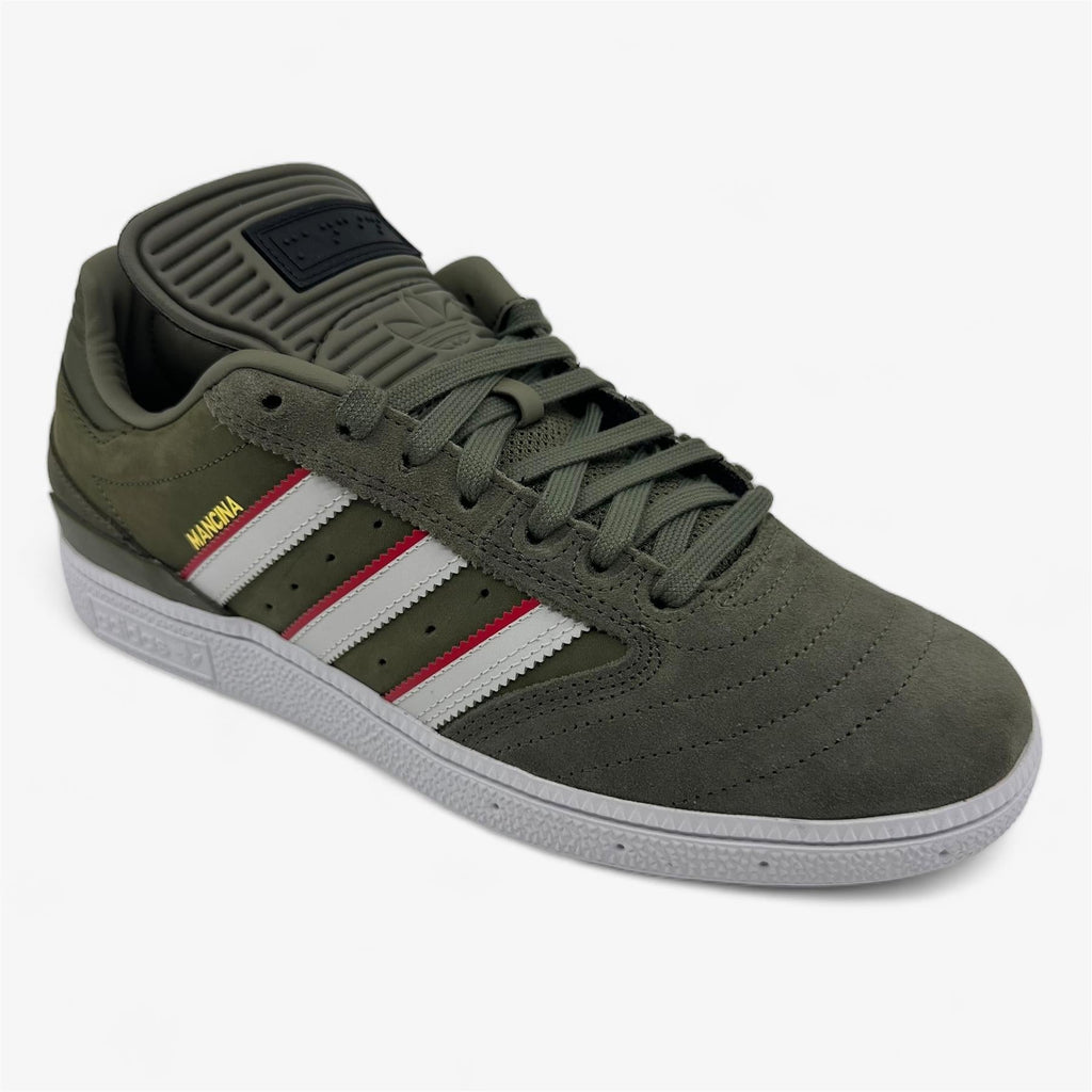 Adidas Busenitz Olive Strata Red Cloud White Mens Athletic Sneakers (ID3370)