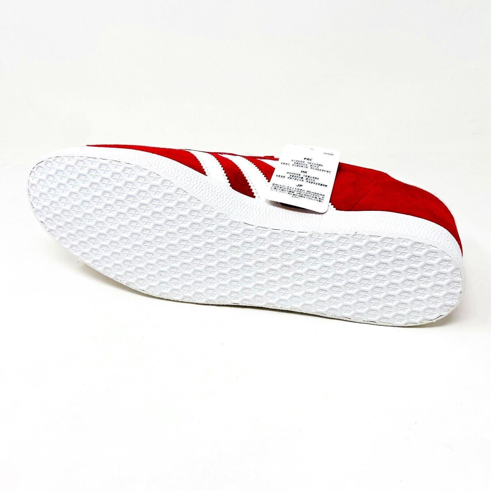 Adidas Gazelle Scarlet Red White Mens Size 9.5 Athletic Sneaker (S76228)