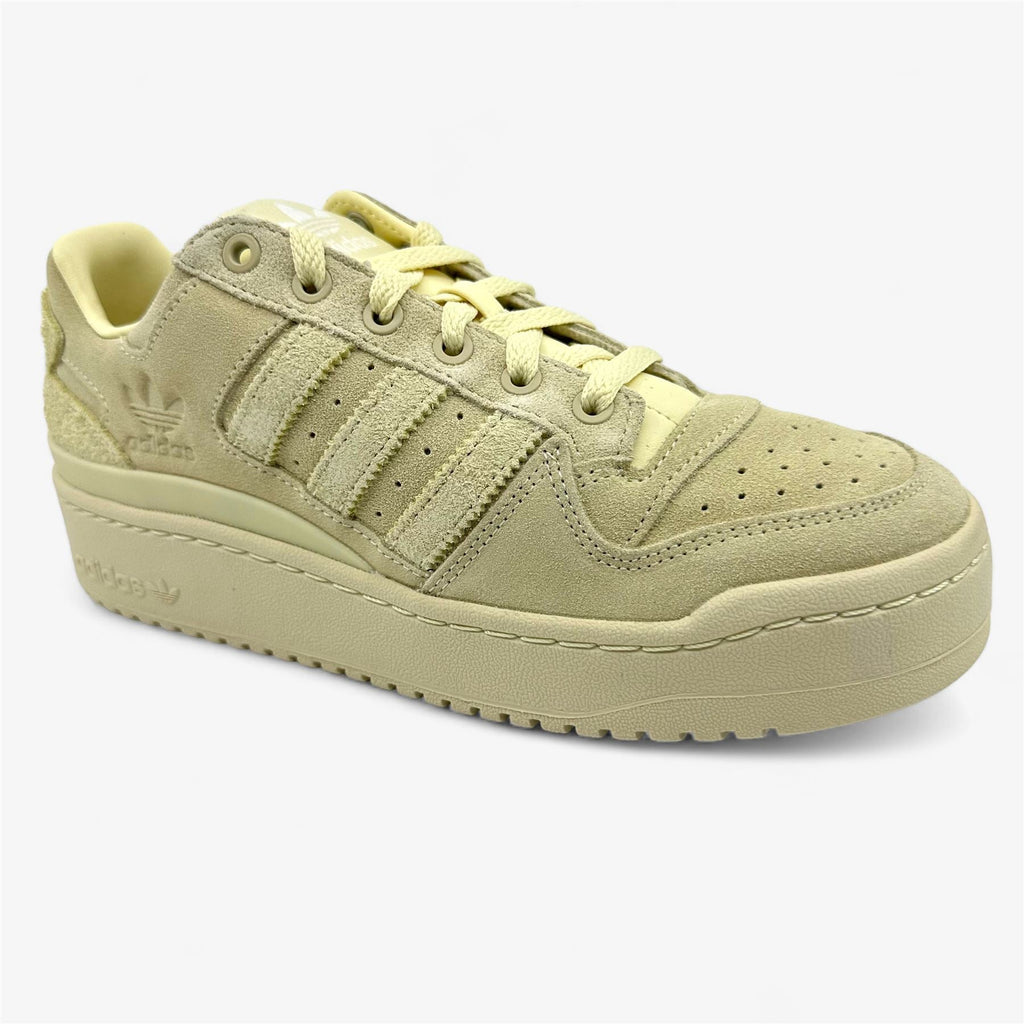 Adidas Forum Bold Stripes Yellow Beige Cream Womens Athletic Sneaker (ID3154)