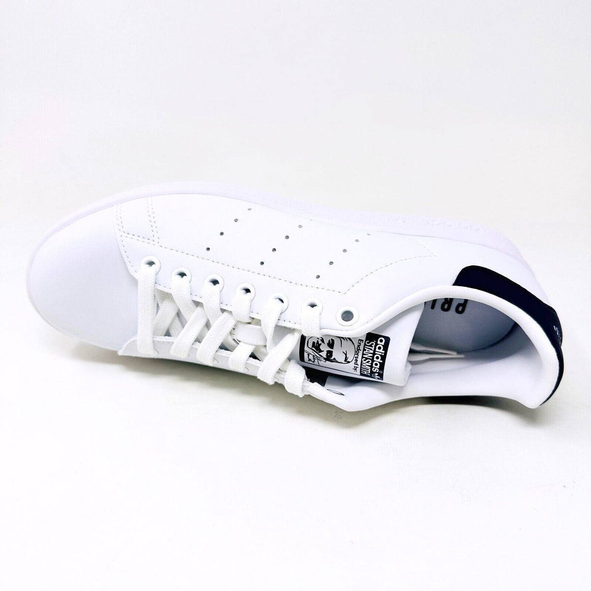 Adidas Originals Stan Smith White Navy Womens Primegreen Shoes Sneakers Q47224