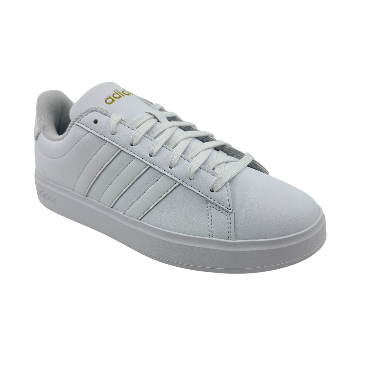 Adidas Grand Court 2.0 Cloud White Gold Metallic Womens Sneaker (GW9213)