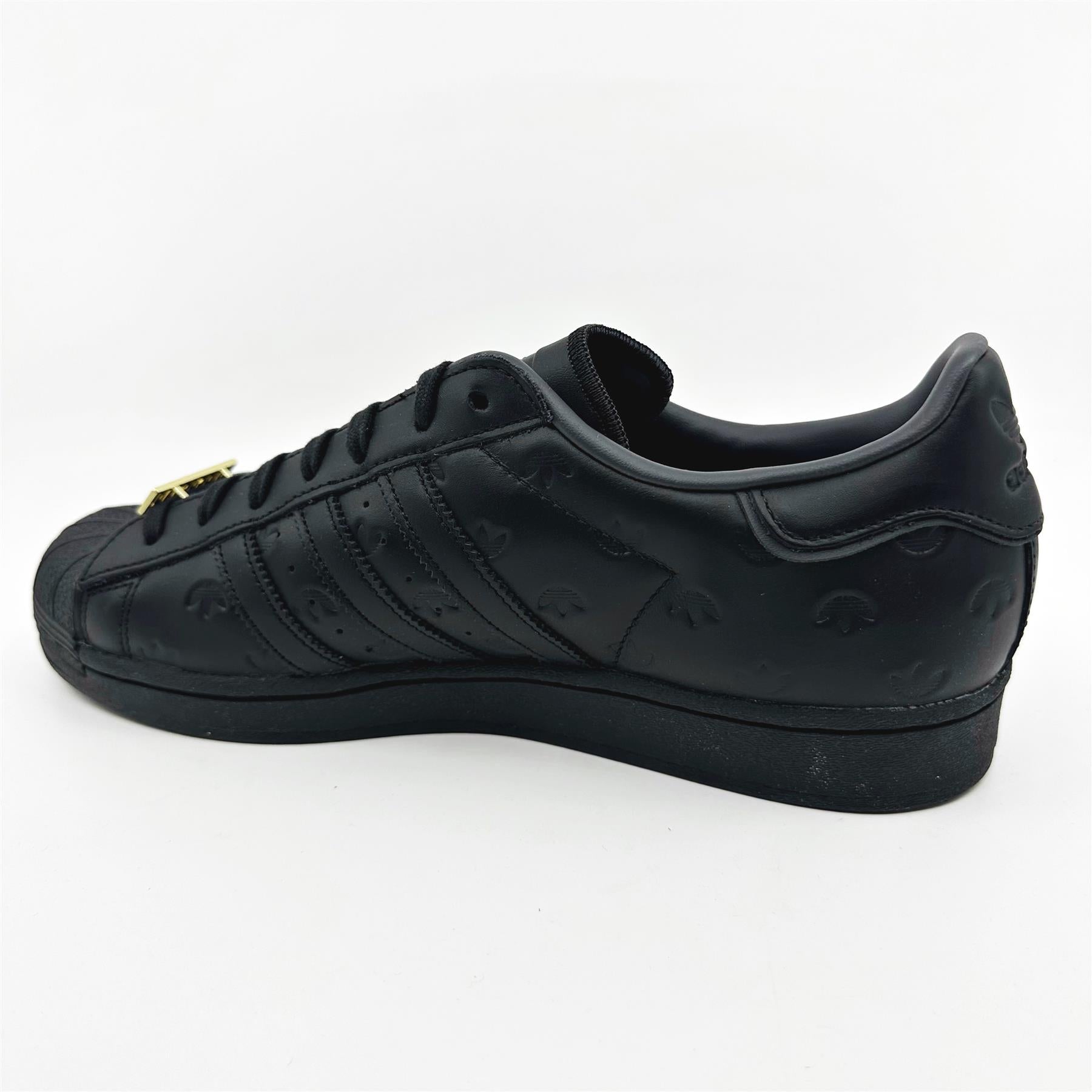 Adidas Superstar Core Black Debossed Carbon Mens Athletic Sneakers (GY0026)