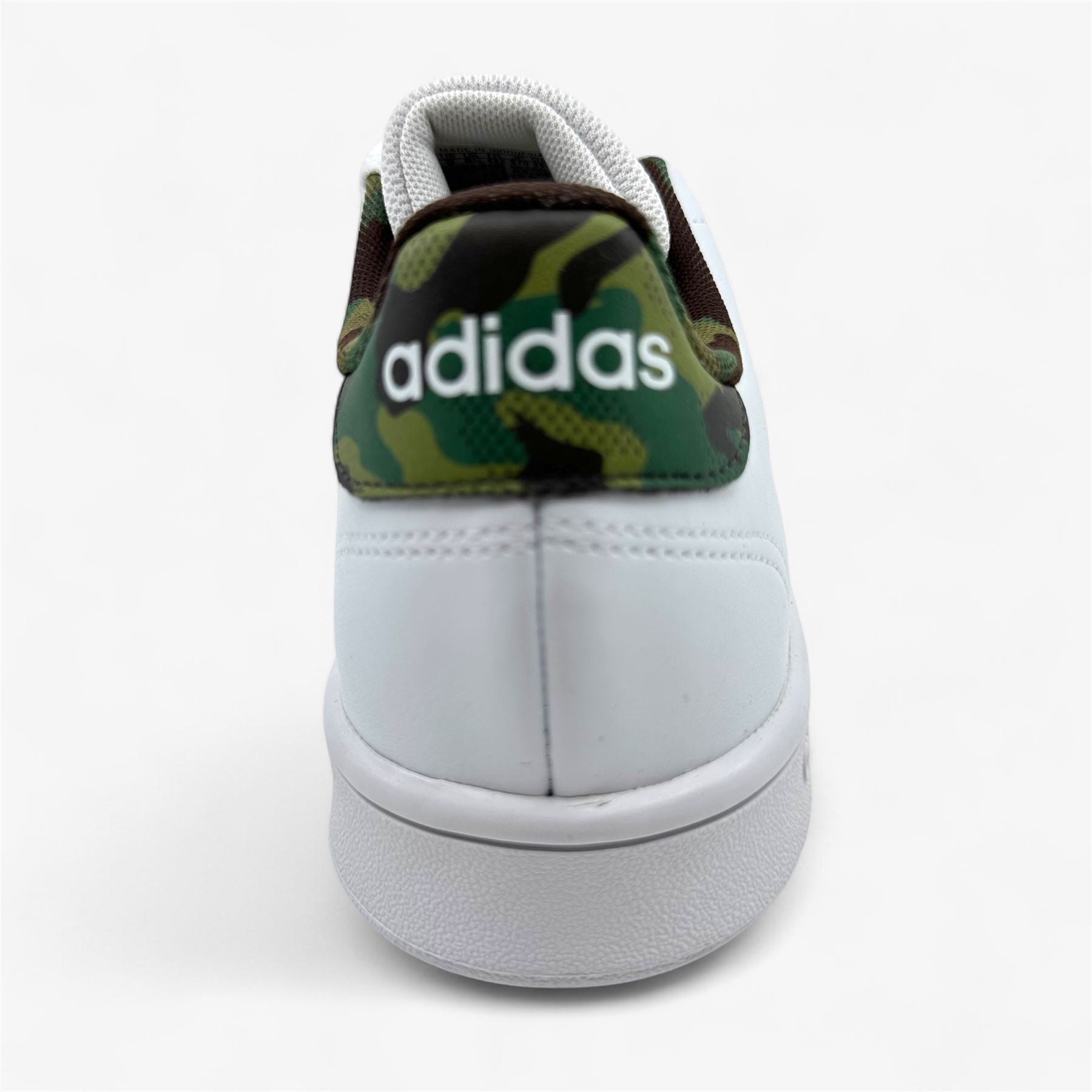Adidas Advantage Base White Black Camo Mens Athletic Sneaker (GW9283)