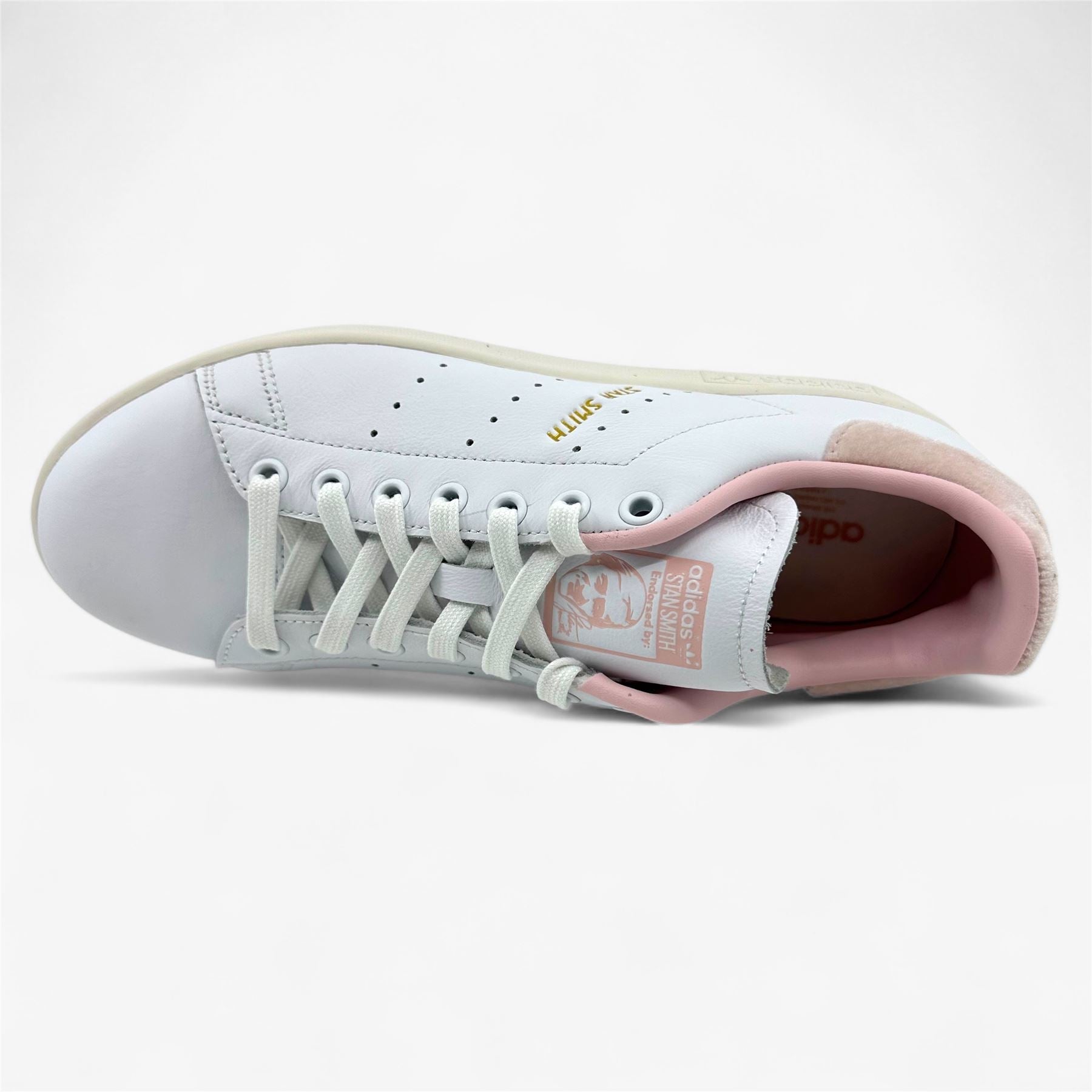 Adidas Stan Smith Cloud White Gold Pink Womens Athletic Sneaker (IF7002)