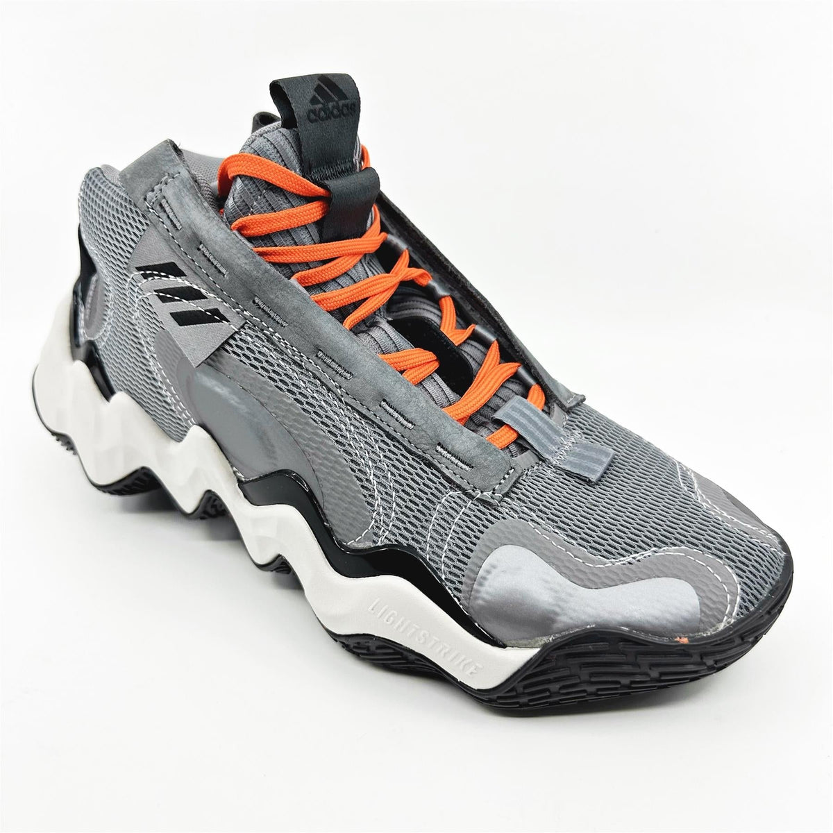 Adidas Exhibit B Candace PE Grey Impact Orange Womens Athletic Sneaker (GZ2351)