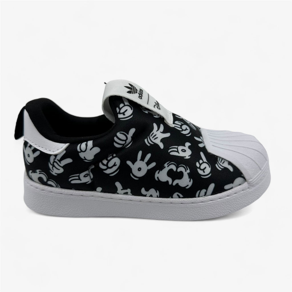 Adidas Superstar 360 Black White Baby Toddler Athletic Disney Sneaker (GX1873)