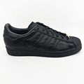Adidas Superstar Core Black Debossed Carbon Mens Athletic Sneakers (GY0026)