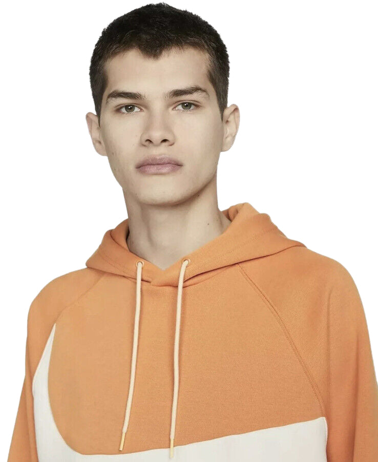 Men's Nike Hot Cr/Prl Wht Sportswear Swoosh Tech Fleece Pullover Hoodie (DD8222-808)