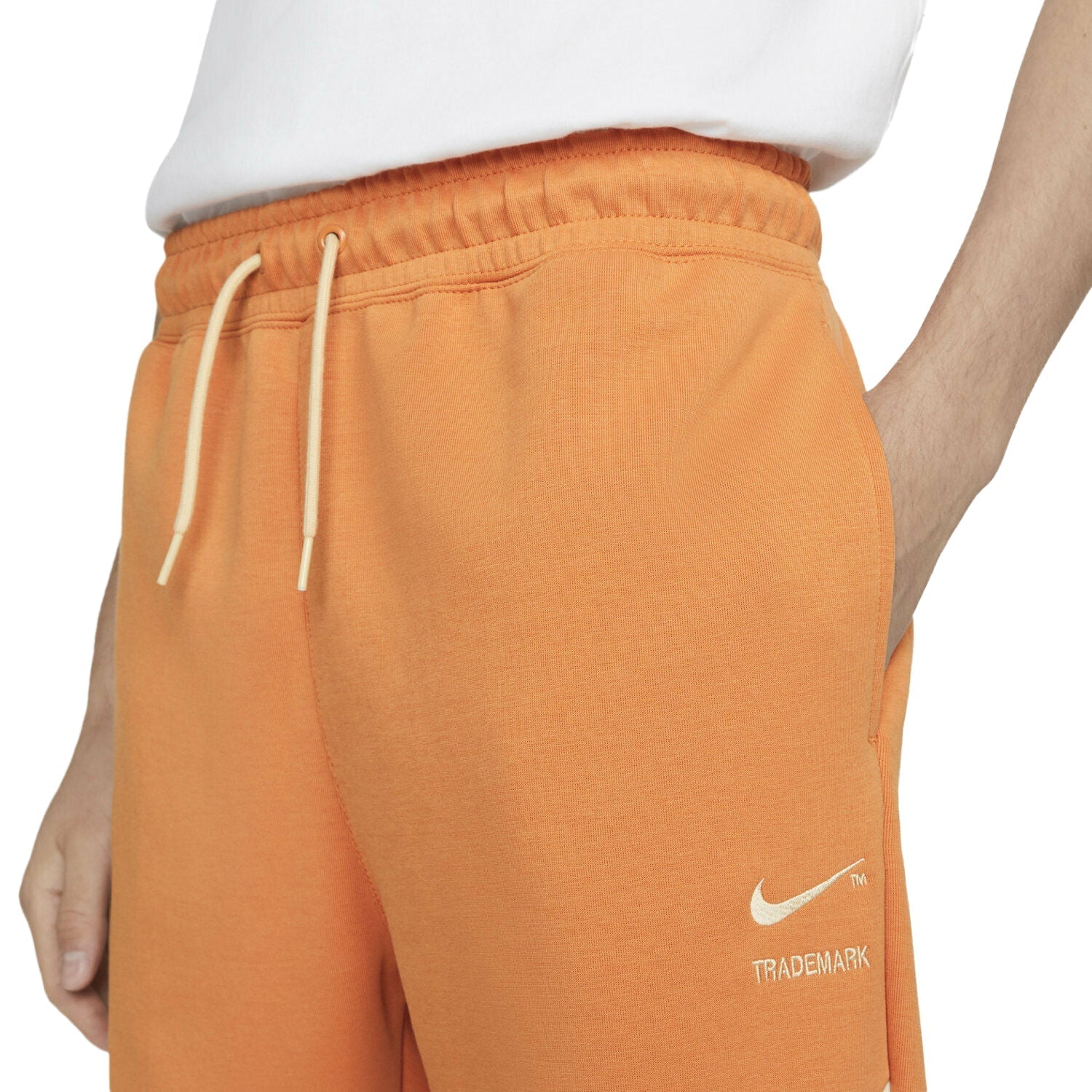 Men's Nike Hot Curry/Pearl White Sportswear Swoosh Tech Fleece Pants (DH1023-808)