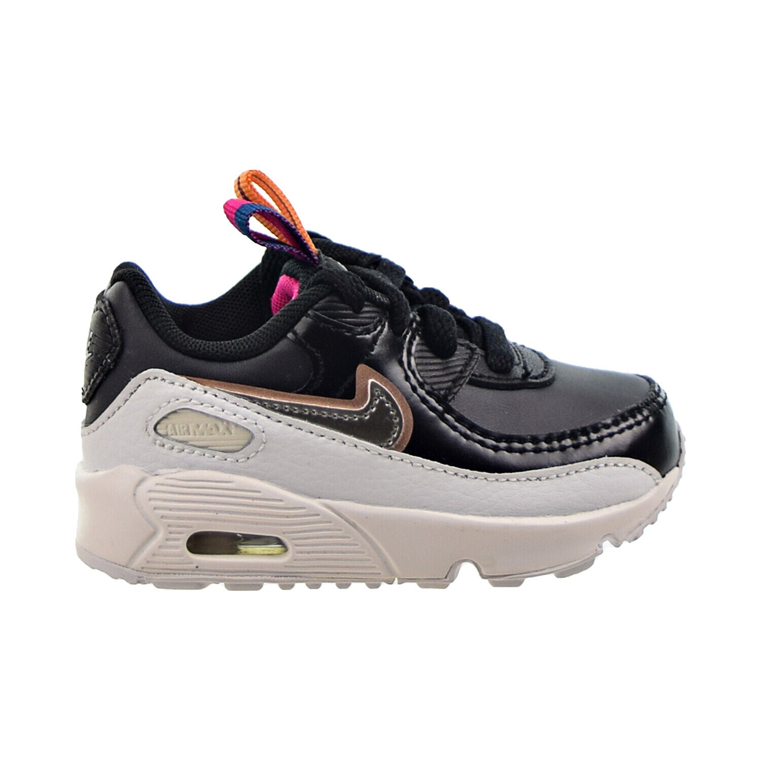 Toddler's Nike Air Max 90 LTR SE Off Noir/Metllc Pewter-Blk (DJ0416 001)