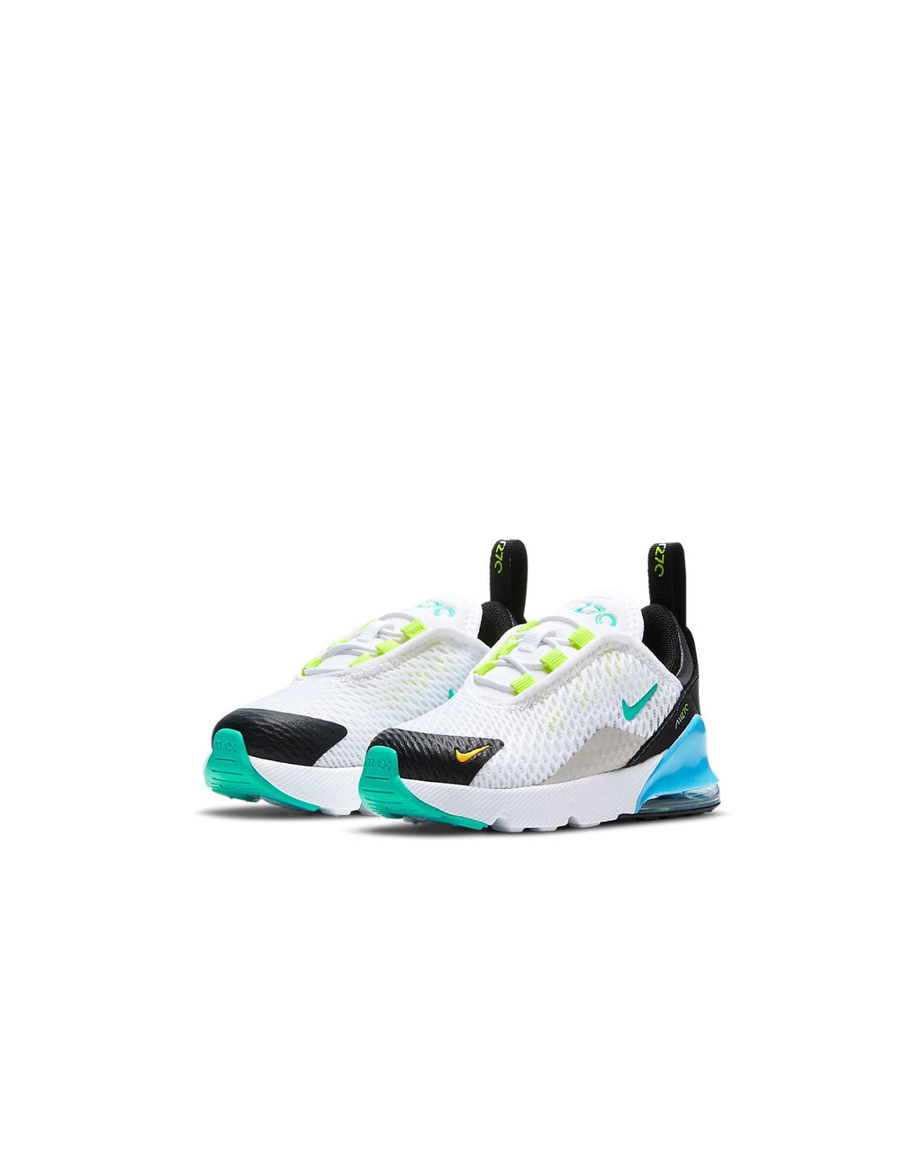 Toddler's Nike Air Max 270 White/Hyper Jade-Black (DJ4606 100)