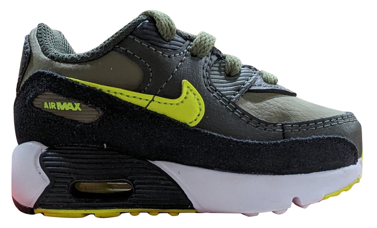 Toddler's Nike Air Max 90 LTR Medium Olive/Volt-Black (DV3609 200)
