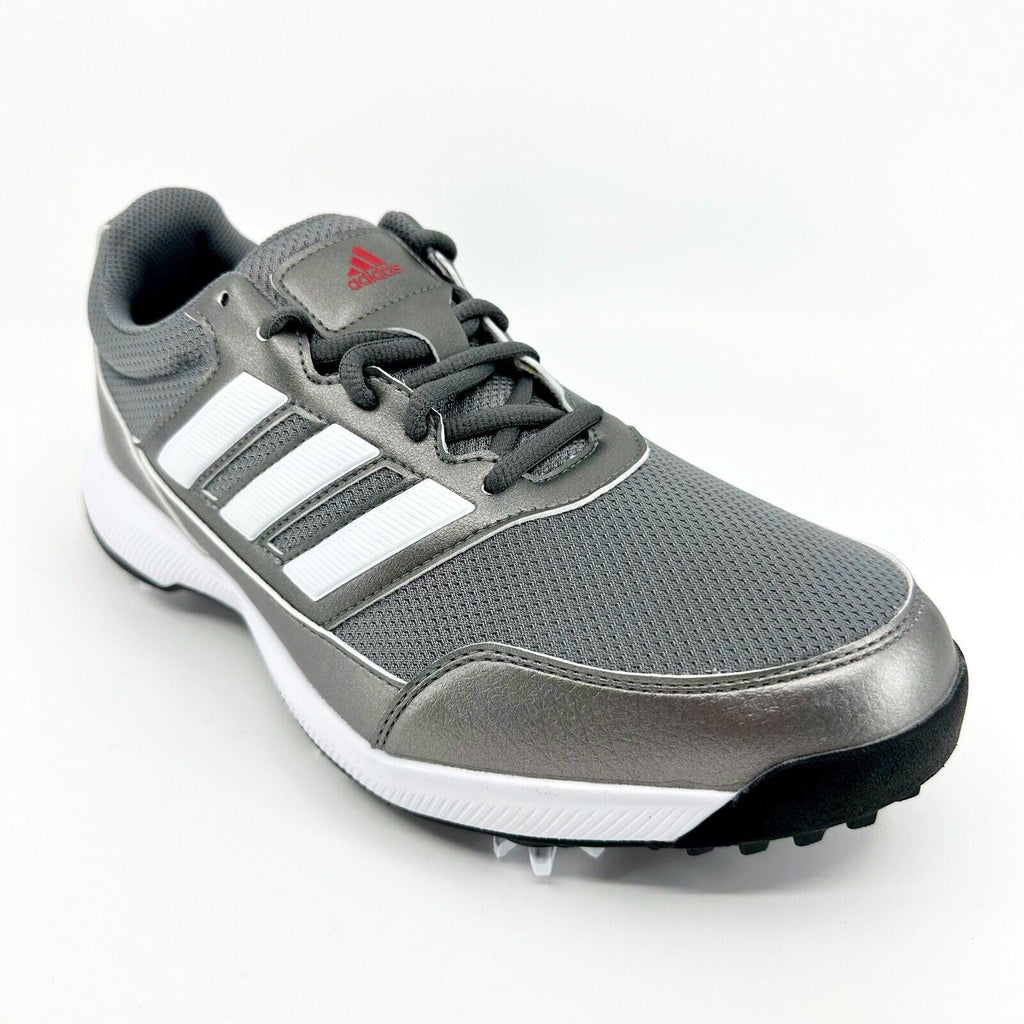 Adidas Tech Response 2.0 Gray Silver Metallic Mens Wide Golf Shoes EE9420