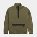 Men's Nike Sportswear Olive/Black Tech Fleece Half Zip Sweatshirt (FB7998 222)