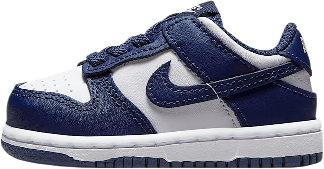 Toddler's Nike Dunk Low White/Midnight Navy-White (FB9107 116)
