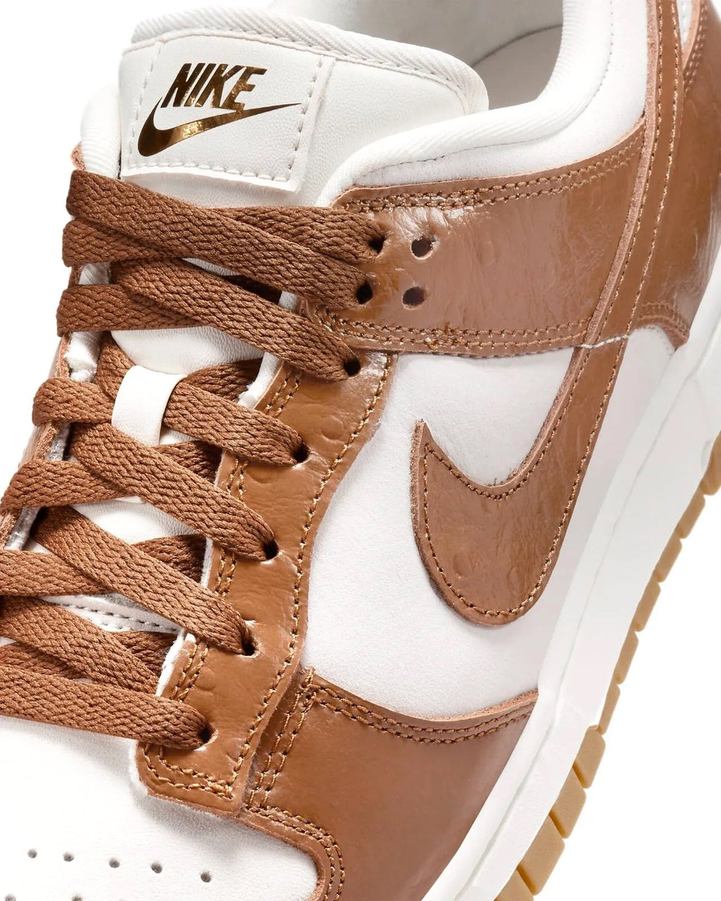 Women's Nike Dunk Low LX "Brown Ostrich" Phantm/Ale Brwn-Sl (FJ2260 001)
