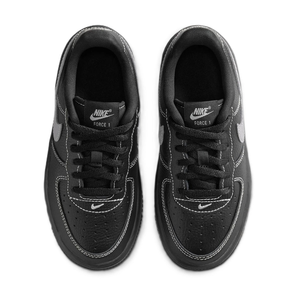 Little Kid's Nike Force 1 Low LV8 3 Lace Black/Wolf Grey-Blk (IM7997 003)