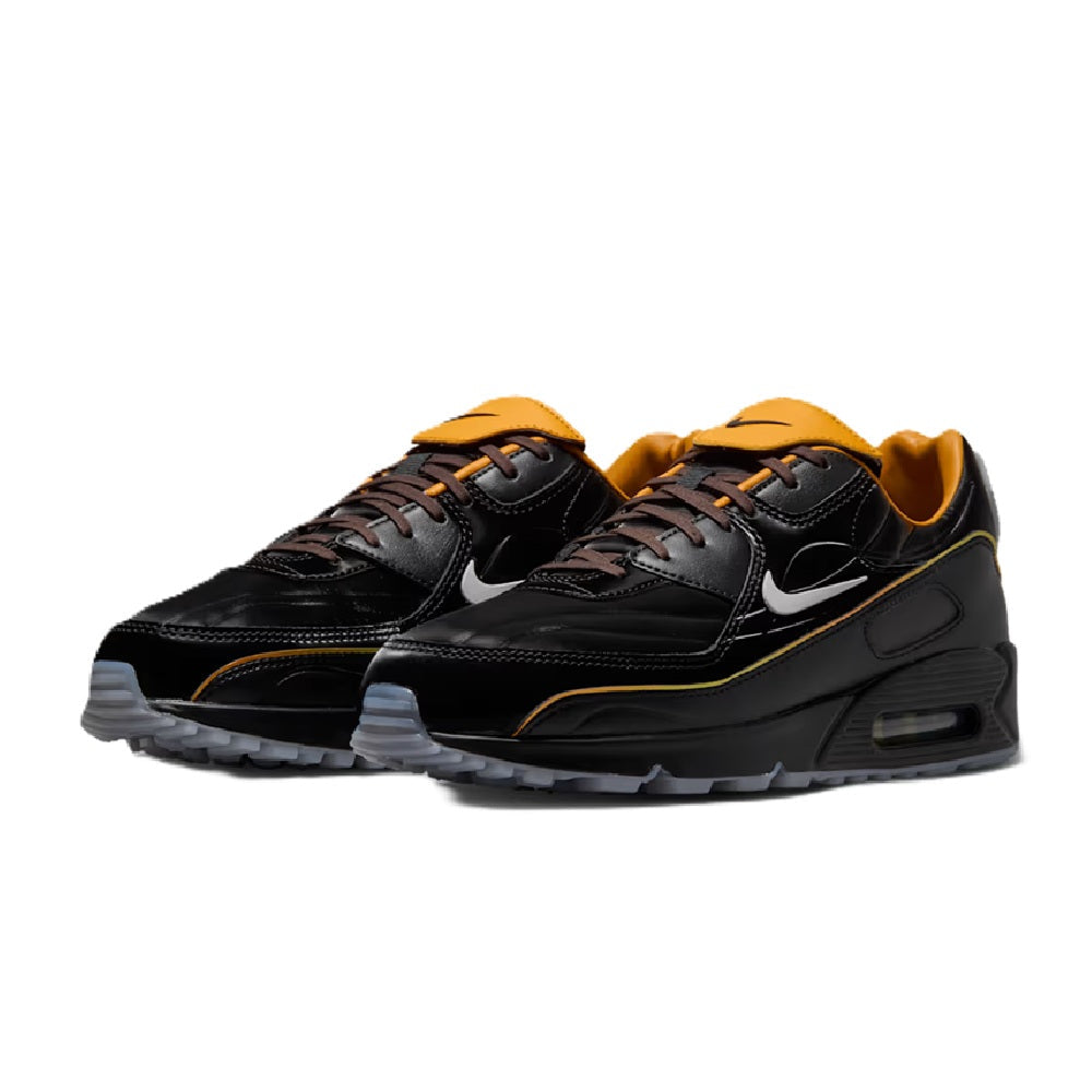 Men's Nike Air Max 90 SE "Mercurial" Blk/Wht-Gold Leaf-Pear (IR5903 010)