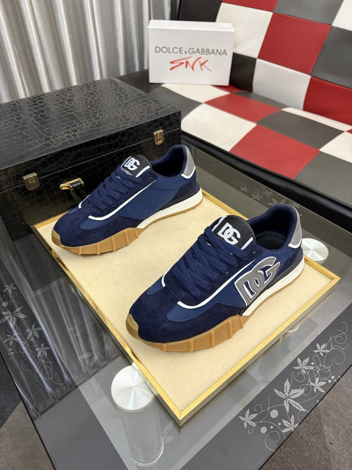 Dolce & Gabbana Navy Gum-Sole Sneakers