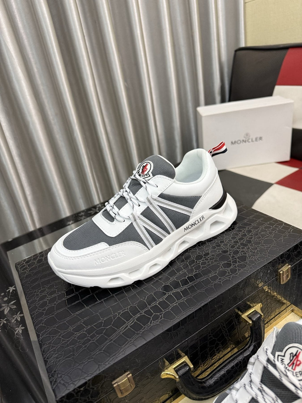 Moncler Paneled Low-Top Sneakers
