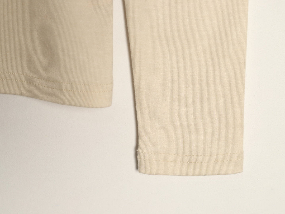 Burberry Equestrian-Detail Check Elbow-Patch Long-Sleeve Top - Cream